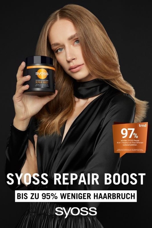 Melina Engelhard als Model in einer Haarpflege-Kampagne